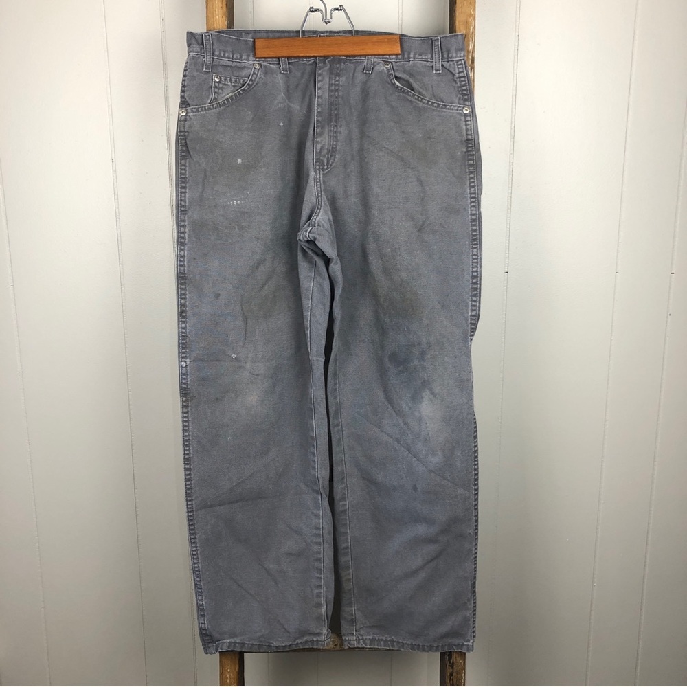 Dickies Destroyed Cotton Duck Canvas Work Pants 36" x 30"
